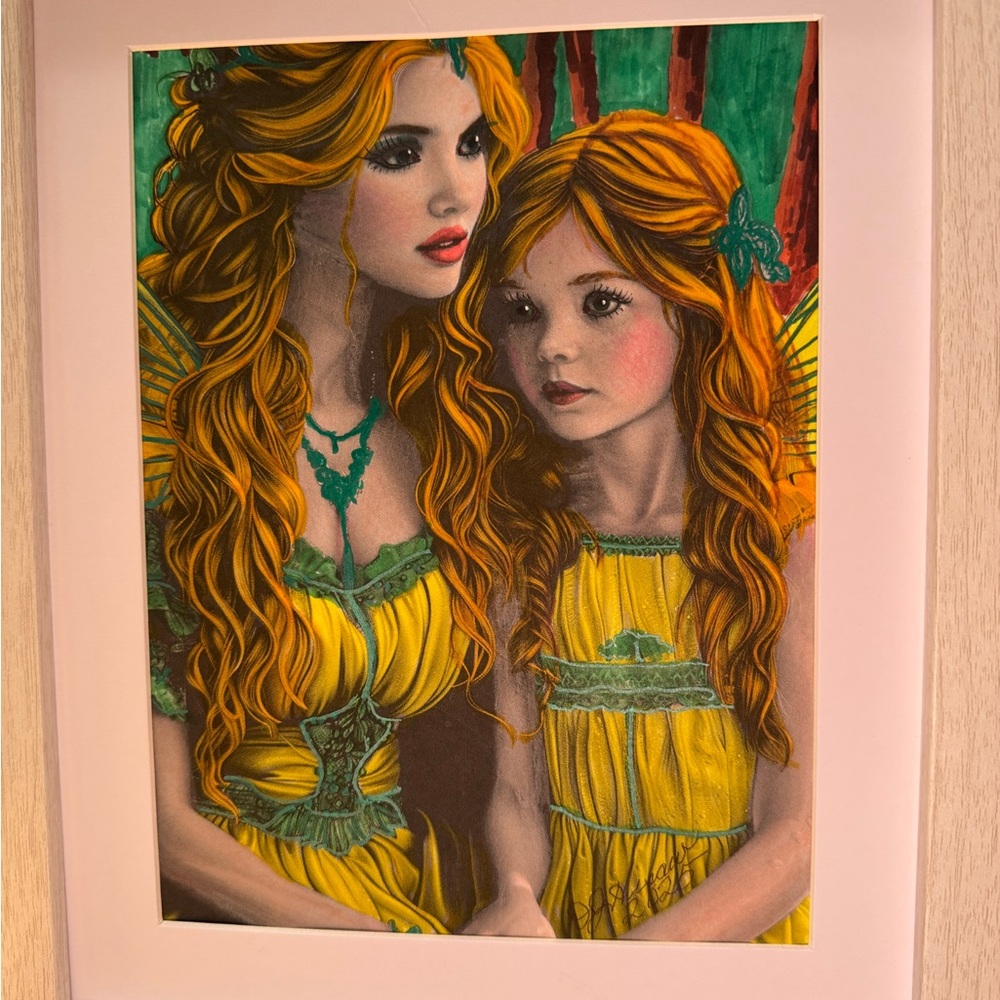 Ethereal Orange and Green Fantasy Illustration